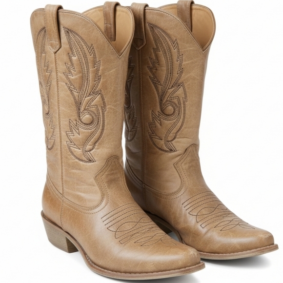 Coconuts by Matisse Shoes - Tan Embroidered Western Boots Coconuts By Matisse Brown Size 9